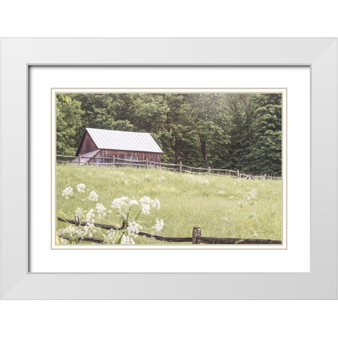 Summer Farm I White Modern Wood Framed Art Print with Double Matting by Schlabach, Sue