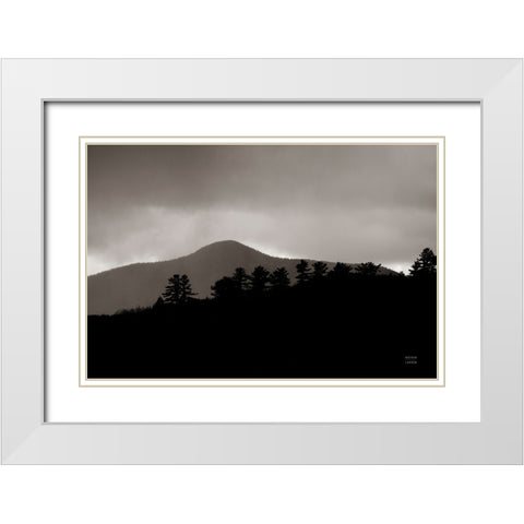 Storm Layers White Modern Wood Framed Art Print with Double Matting by Larson, Nathan