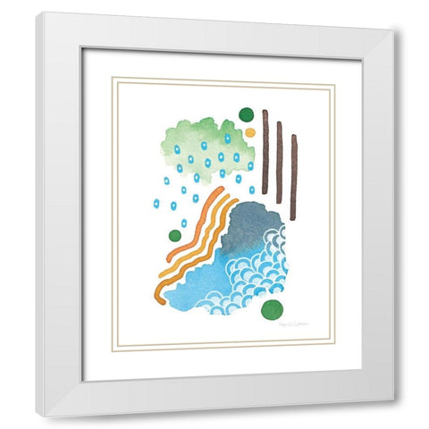 Abstract Day II White Modern Wood Framed Art Print with Double Matting by Gallagher, Megan