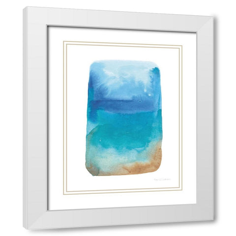 Beachy White Modern Wood Framed Art Print with Double Matting by Gallagher, Megan