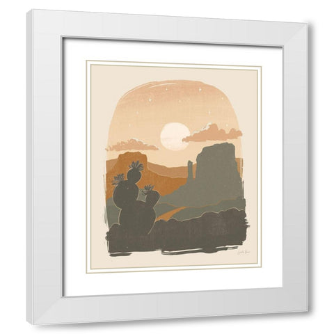 Warm Desert I White Modern Wood Framed Art Print with Double Matting by Penner, Janelle