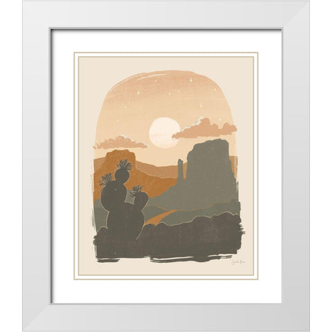 Warm Desert I White Modern Wood Framed Art Print with Double Matting by Penner, Janelle