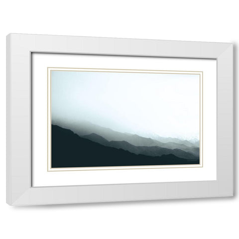 Virgin Mountains II Blue Gray White Modern Wood Framed Art Print with Double Matting by Marshall, Laura