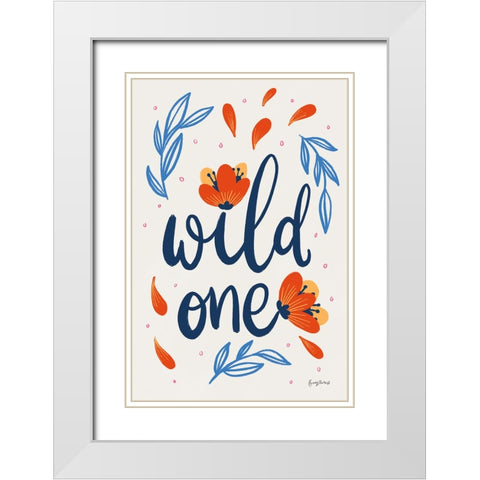 Bold Bright I White Modern Wood Framed Art Print with Double Matting by Thorns, Becky