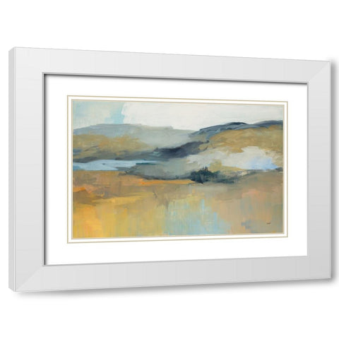 Folded Hills White Modern Wood Framed Art Print with Double Matting by Purinton, Julia