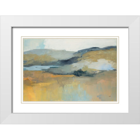Folded Hills White Modern Wood Framed Art Print with Double Matting by Purinton, Julia