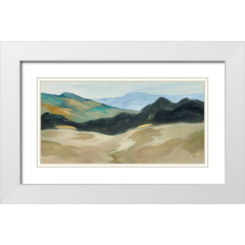 Layers of Range White Modern Wood Framed Art Print with Double Matting by Purinton, Julia