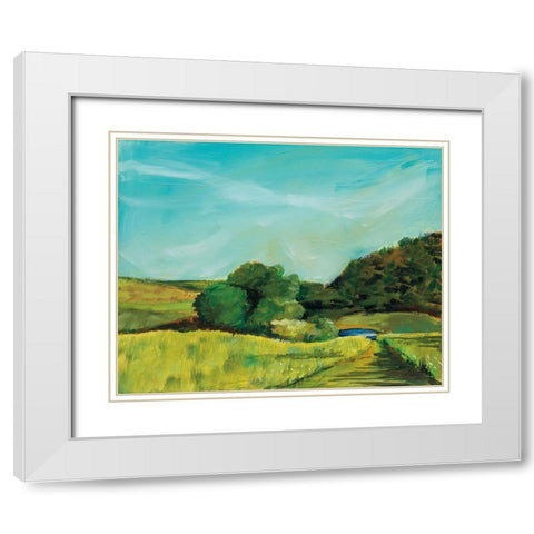 View from Rock Hill White Modern Wood Framed Art Print with Double Matting by Schlabach, Sue