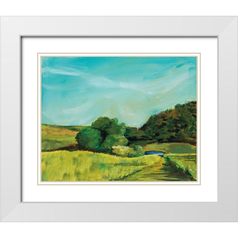 View from Rock Hill White Modern Wood Framed Art Print with Double Matting by Schlabach, Sue