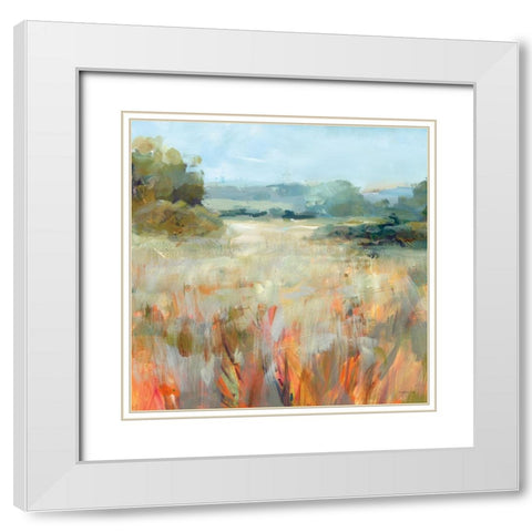 Lost in the Grasses White Modern Wood Framed Art Print with Double Matting by Nai, Danhui