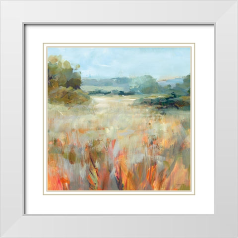 Lost in the Grasses White Modern Wood Framed Art Print with Double Matting by Nai, Danhui