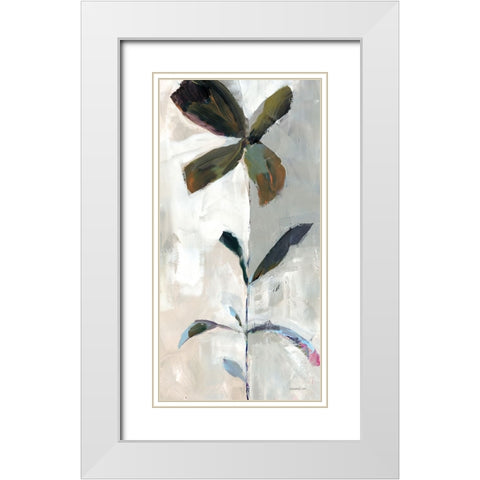 Of Clover I White Modern Wood Framed Art Print with Double Matting by Nai, Danhui