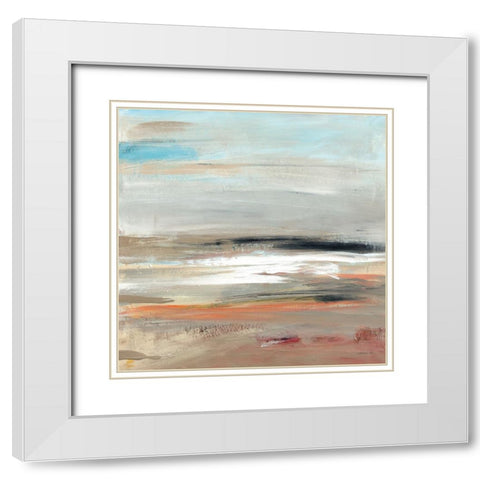 Earth White Modern Wood Framed Art Print with Double Matting by Nai, Danhui