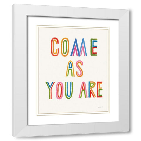 Come As You Are White Modern Wood Framed Art Print with Double Matting by Nai, Danhui