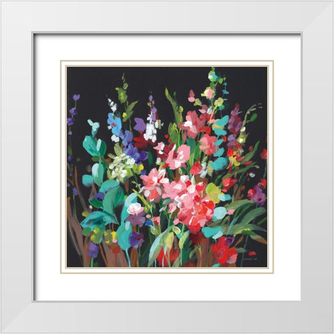 Brightness Flowering White Modern Wood Framed Art Print with Double Matting by Nai, Danhui