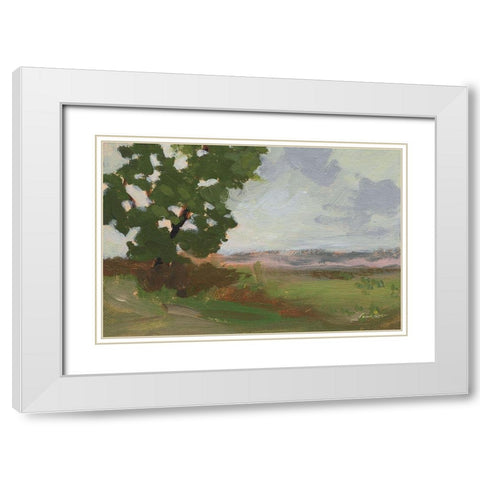 East of Spring Hill White Modern Wood Framed Art Print with Double Matting by Munger, Pamela