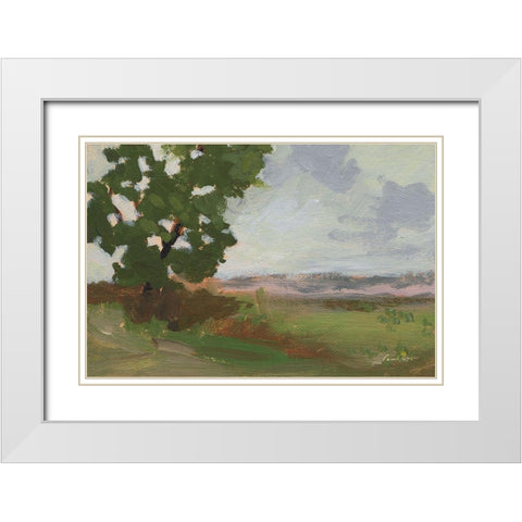 East of Spring Hill White Modern Wood Framed Art Print with Double Matting by Munger, Pamela