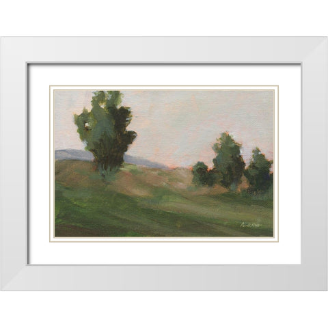 Tree Family White Modern Wood Framed Art Print with Double Matting by Munger, Pamela