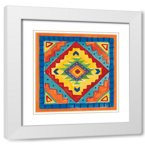 Mucho Caliente VIII Yellow White Modern Wood Framed Art Print with Double Matting by Zaman, Farida