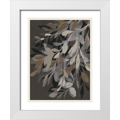 Lively Branches White Modern Wood Framed Art Print with Double Matting by Nai, Danhui