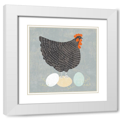 Fresh Eggs I No Words White Modern Wood Framed Art Print with Double Matting by Schlabach, Sue