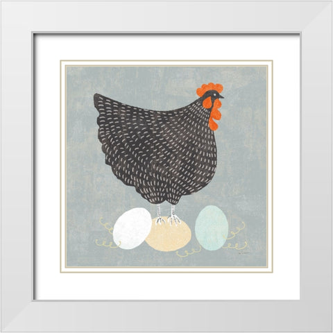 Fresh Eggs I No Words White Modern Wood Framed Art Print with Double Matting by Schlabach, Sue