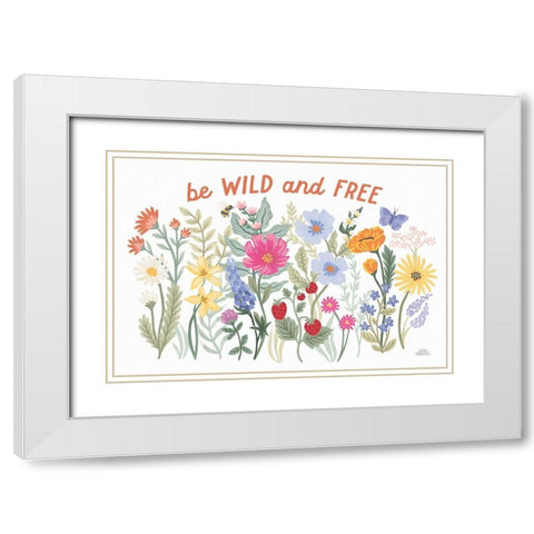 Wild Meadow I White Modern Wood Framed Art Print with Double Matting by Marshall, Laura