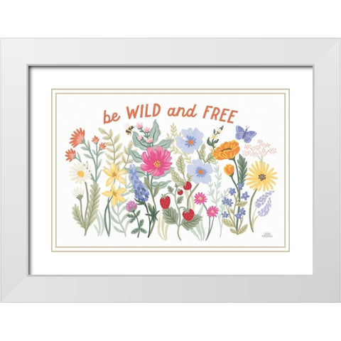 Wild Meadow I White Modern Wood Framed Art Print with Double Matting by Marshall, Laura