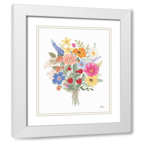 Wild Meadow V White Modern Wood Framed Art Print with Double Matting by Marshall, Laura