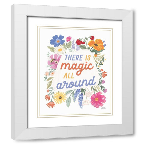 Wild Meadow VI White Modern Wood Framed Art Print with Double Matting by Marshall, Laura