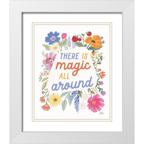 Wild Meadow VI White Modern Wood Framed Art Print with Double Matting by Marshall, Laura