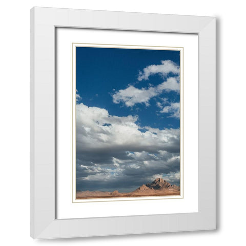 Long Way to Ride White Modern Wood Framed Art Print with Double Matting by Larson, Nathan