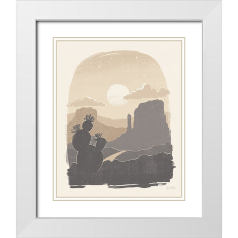 Desert I Neutral White Modern Wood Framed Art Print with Double Matting by Penner, Janelle