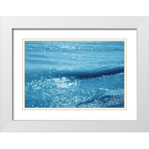 Sparkling Waters I White Modern Wood Framed Art Print with Double Matting by Larson, Nathan