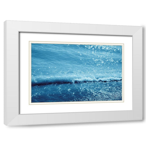 Sparkling Waters IV White Modern Wood Framed Art Print with Double Matting by Larson, Nathan
