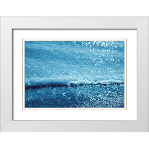 Sparkling Waters IV White Modern Wood Framed Art Print with Double Matting by Larson, Nathan