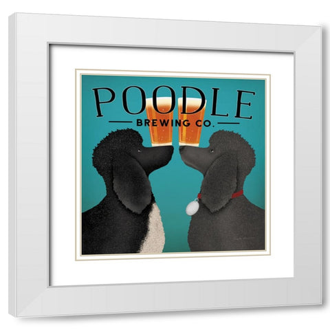 Double Poodle Brewing White Modern Wood Framed Art Print with Double Matting by Fowler, Ryan