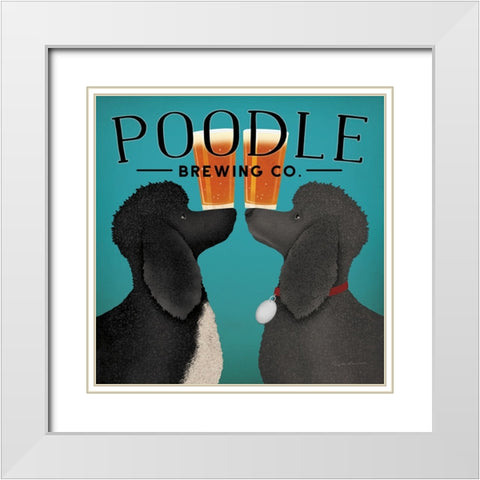 Double Poodle Brewing White Modern Wood Framed Art Print with Double Matting by Fowler, Ryan