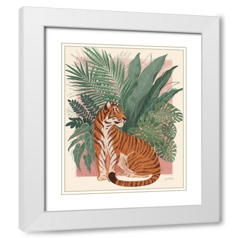 Majestic Cats II No Woman White Modern Wood Framed Art Print with Double Matting by Penner, Janelle