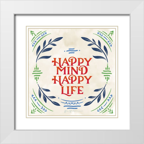 Heart and Mind II Bright White Modern Wood Framed Art Print with Double Matting by Graham, Gia