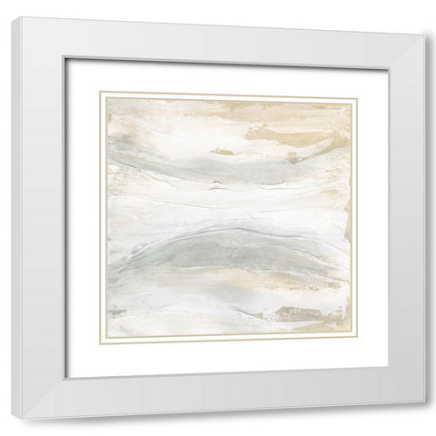 Toned Texture V White Modern Wood Framed Art Print with Double Matting by Paschke, Chris