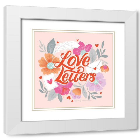 Just My Type IV White Modern Wood Framed Art Print with Double Matting by Graham, Gia