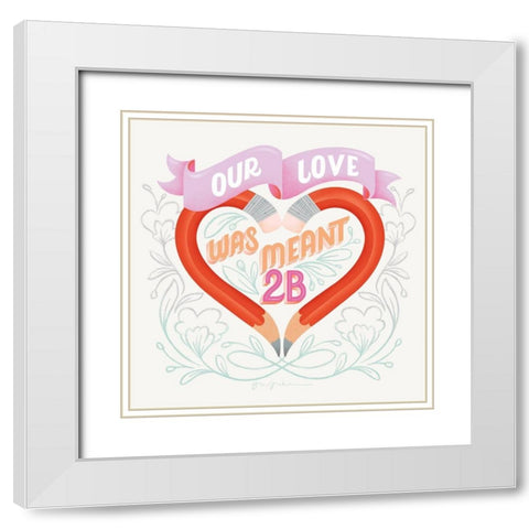 Just My Type VI White Modern Wood Framed Art Print with Double Matting by Graham, Gia