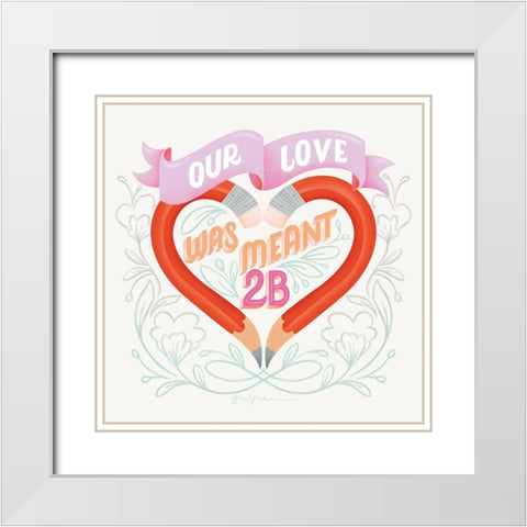 Just My Type VI White Modern Wood Framed Art Print with Double Matting by Graham, Gia