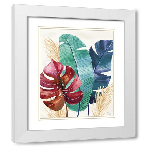 The Tropics III White Modern Wood Framed Art Print with Double Matting by June, Dina