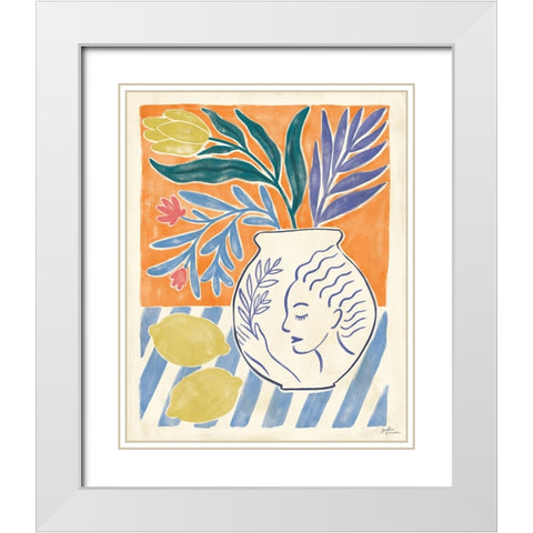 Cyprus IV White Modern Wood Framed Art Print with Double Matting by Penner, Janelle