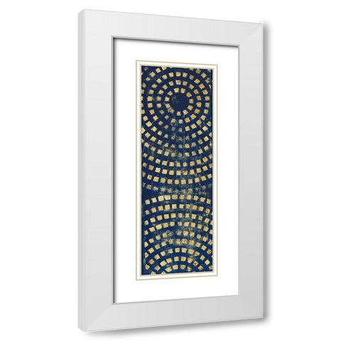 Juxtapose II Panel I White Modern Wood Framed Art Print with Double Matting by Warrick, Cheryl