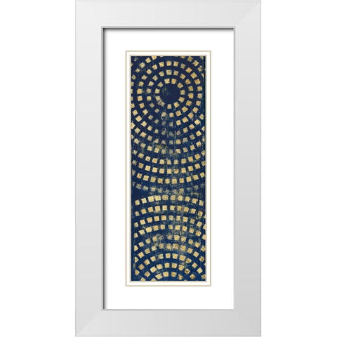 Juxtapose II Panel I White Modern Wood Framed Art Print with Double Matting by Warrick, Cheryl