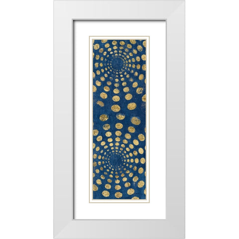 Juxtapose II Panel III White Modern Wood Framed Art Print with Double Matting by Warrick, Cheryl