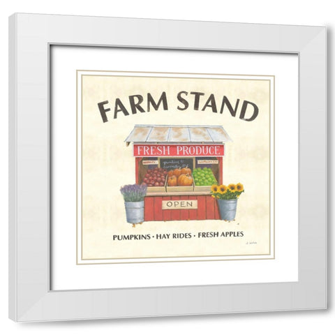 Heartland Harvest Moments II Farm Stand White Modern Wood Framed Art Print with Double Matting by Wiens, James